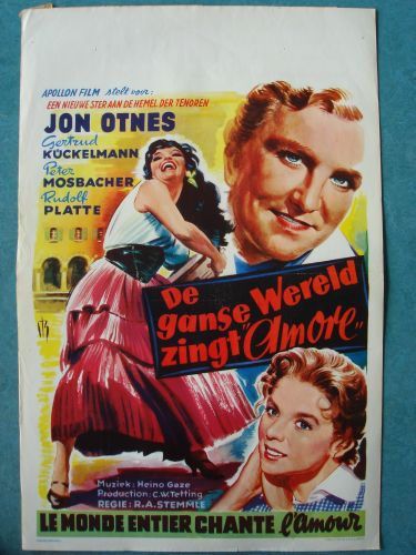Film poster "De Ganse Wereld Zingt Amore"