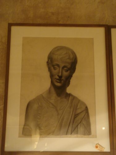 Potloodtekening van Romeinse vrouw