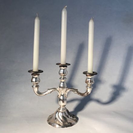 3-armige verzilverde kandelaar
