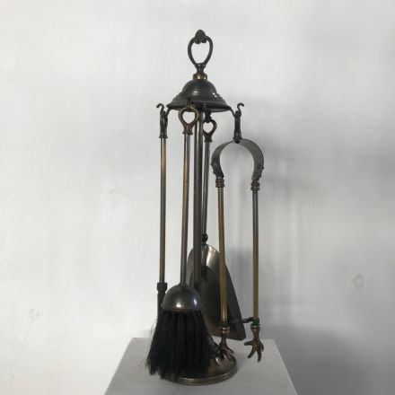 haardestel brons antiek