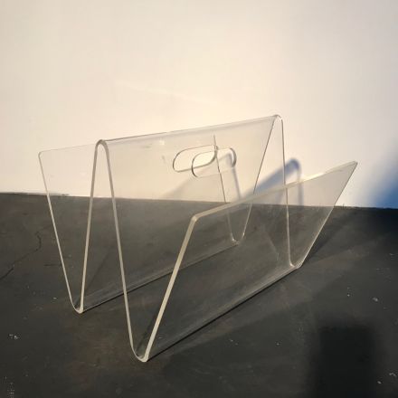 Lectuurbak/krantenbak van perspex jaren 70