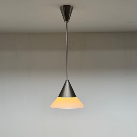 Hanglamp met taps glazen kap Ø24cm