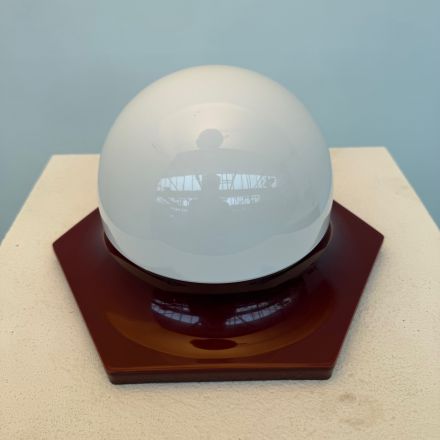 Plafond/wandlamp jaren 60/70 roodpaars