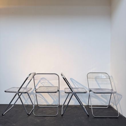 4x Plia transparante klapstoelen van Castelli