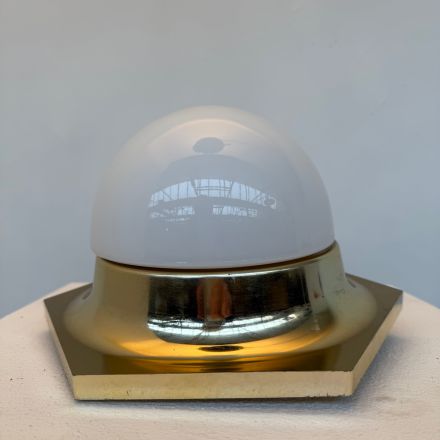 Plafond/wandlamp goud jaren 60/70