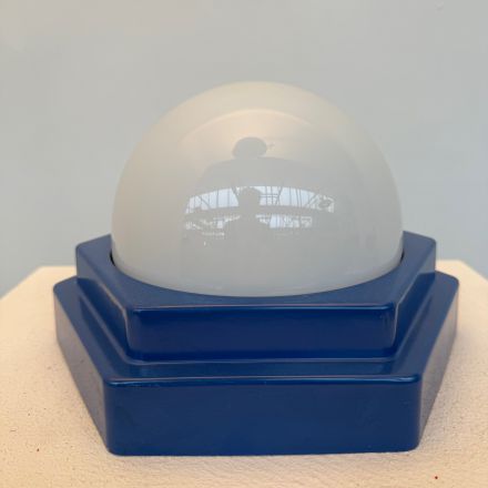 Plafond/wandlamp blauw, trapvorm