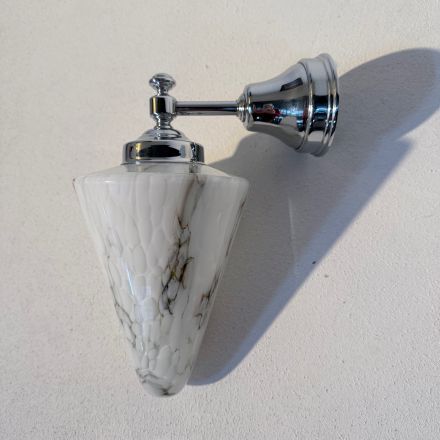 Wandlamp Giso puntvormig glazen gemarmerde kap