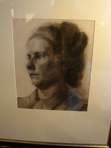 Anton Pieck portret van zijn  moeder 