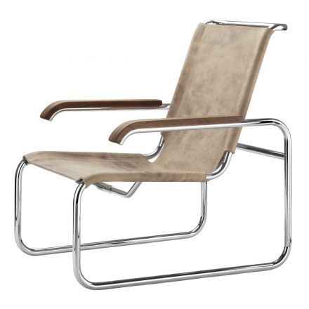 Thonet S 35 buffelleder bruin