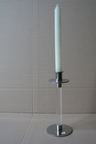 kandelaar verchroomd met glas