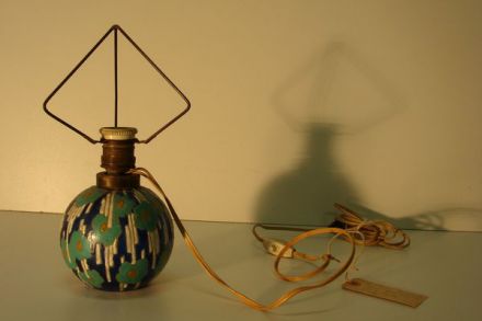Art deco email glazen schemerlampje