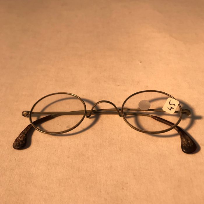 Antieke bril van rond 1900, verchroomd